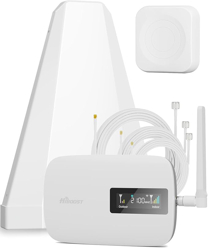 Cell Phone Signal Booster for Home up to 3000 Sq.Ft | Boost 4G 5G Cellular Signal Amplifier 65dB for T-Mobile, AT&T Verizon All U.S Carriers with 2 Indoor Antennas Band 12/17/13/5/25/2/4