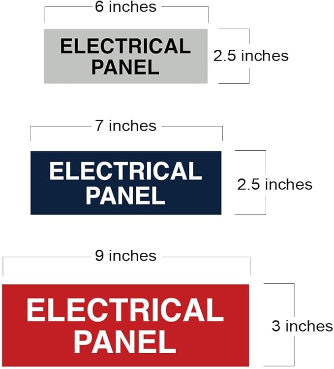 All Quality Basic Electrical Panel Sign - Fire Regulation Safety Compliance Sign - Ivory/Dark Brown - Large (10 Pack)