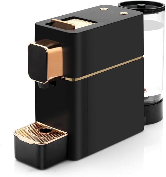 Mini Espresso Coffee Machine for Capsules Compatible with Nespresso OriginalL Machine, Espresso Maker Single Serve, Bestpresso Coffee Capsules Peet's Espresso more (Black)