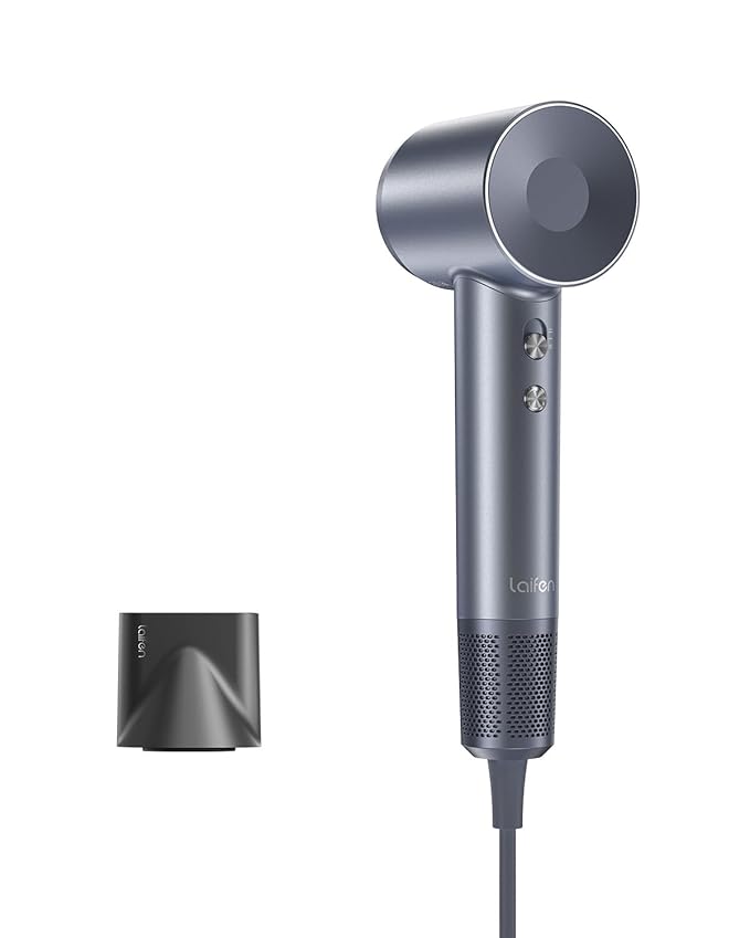 Laifen Swift Hair Dryer, High Speed 200M Ionic Blow Dryer with 110, 000 RPM Brushless Motor for Fast Drying, Low Noise, Hairdryer with Magnetic Nozzle
