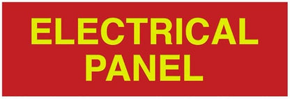 All Quality Basic Electrical Panel Sign - Fire Regulation Safety Compliance Sign - Red/Gold - Medium (2 Pack)