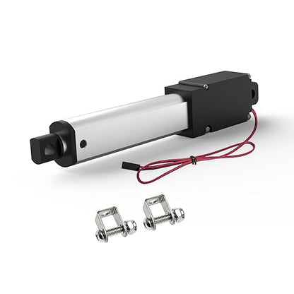 2 Inch 9lbs Mini Stroke 12V Electric Linear Actuator 0.6"/sec Linear Motion Actuator with Brackets for Cabinets, Robotics, Home Automation, Window Opener(40N, 50mm)
