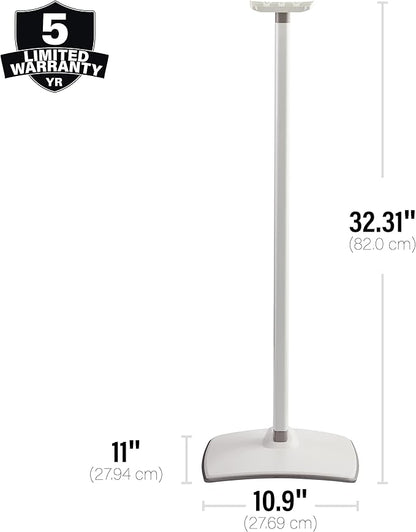Sanus Wireless Speaker Stands for Sonos ERA 300™ (White) - Pair, Perfect Stand Setup for Easy and Secure Mounting of New Sonos Era 300™ Speakers - OSSE32-W2