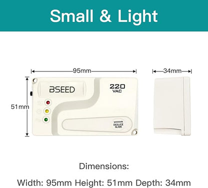 BSEED Wiring Surge Protector, Adjustable Voltage,Power Suppressor Protector with Protected Light Indicators for Refrigerator/TV/Air Conditioning/Computer and Other Home Appliances, 220V 3520W-2Pack