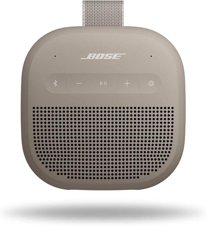 Bose New SoundLink Micro Portable Bluetooth Speaker (2nd Gen), Wireless Outdoor Speaker, Up to 12 Hours Battery Life, Waterproof and Dustproof, Sandstone