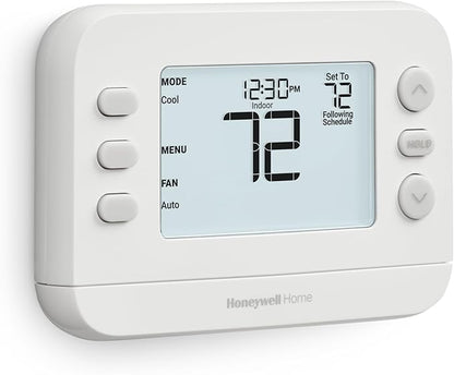 New! Honeywell Home Programmable Thermostat, Single-Stage, 1 Heat/1 Cool Compatibility, Flexible Schedule, X2P, White, RTH21B