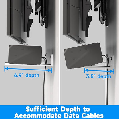 suptek Universal Soundbar Wall Mount Shelf – Wall Mount Bracket for Sony, Samsung, Vizio, LG, Sonos Sound Bars – Under TV Mounting, Space-Saving Design (SBR001GDLW)