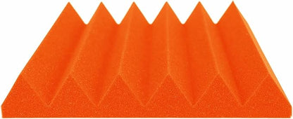 Foam Factory Inc 24 Pack Color Acoustic Foam Panel Studio Soundproofing Wedge Wall Tiles 12” X 12” X 2” (Orange)