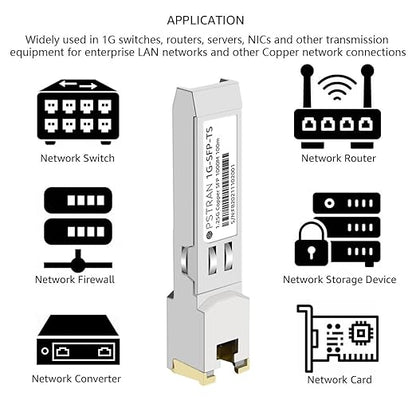 OPSTRAN 1000BASE-T SFP RJ45 Copper Transceiver Module Compatible with D-Link DGS-712 100m Cat 5e/6/6a 4 Pack