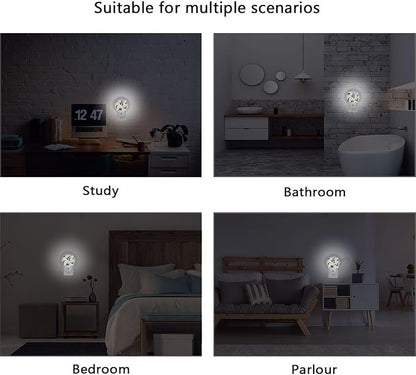 Pigsaly Led Night Light Watercolor Flying Mallard Ducks Night Light Plug in Wall Lamp Smart Dusk to Dawn Sensor Nightlight Led Lamp Energy Saving Lights Gift for Kids Room Bedroom Bathroom Hallway