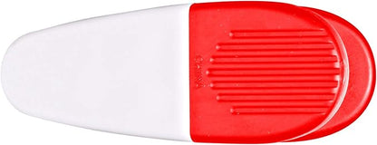 10 Magnetic Memo Holders Set - Large Clip, Plastic - White Red