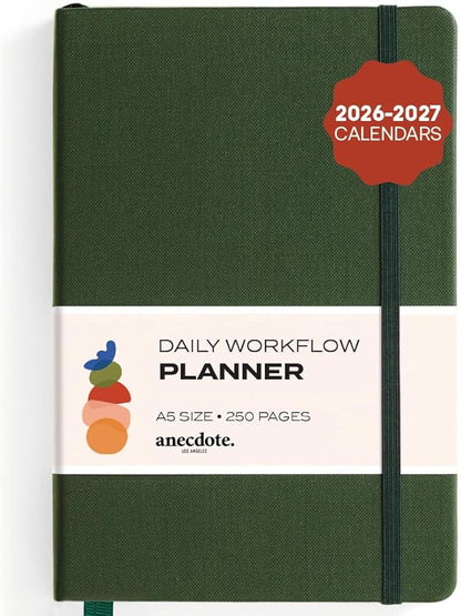 Anecdote 2026-2027 Planner: A Monthly, Weekly & Daily Planner with Calendar | 8.5" x 5.2" | Hardcover To-Do List Organizer, Planning Your Success, Start Anytime, Achieve Productivity Goals (Evergreen)