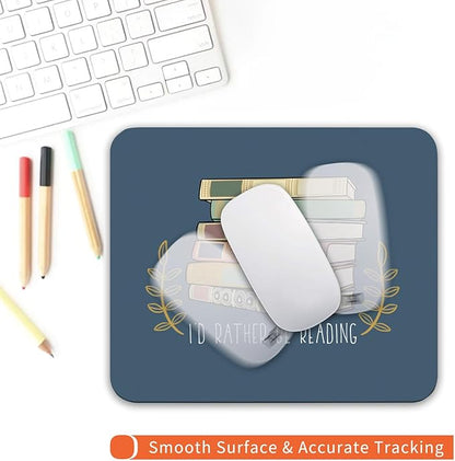 Armanza Square Mouse Pad Books, Personalized Premium-Textured Custom Mouse Mat Design, Washable Mousepad Cloth, Non-Slip Rubber Base Computer Mouse Pads for Wireless Mouse