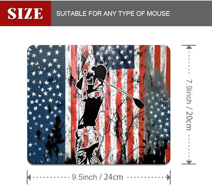Golf Flag Square Mouse pad, Texture, Waterproof, Anti Slip Rubber Base, Computer Mouse pad, Laptop Mouse pad