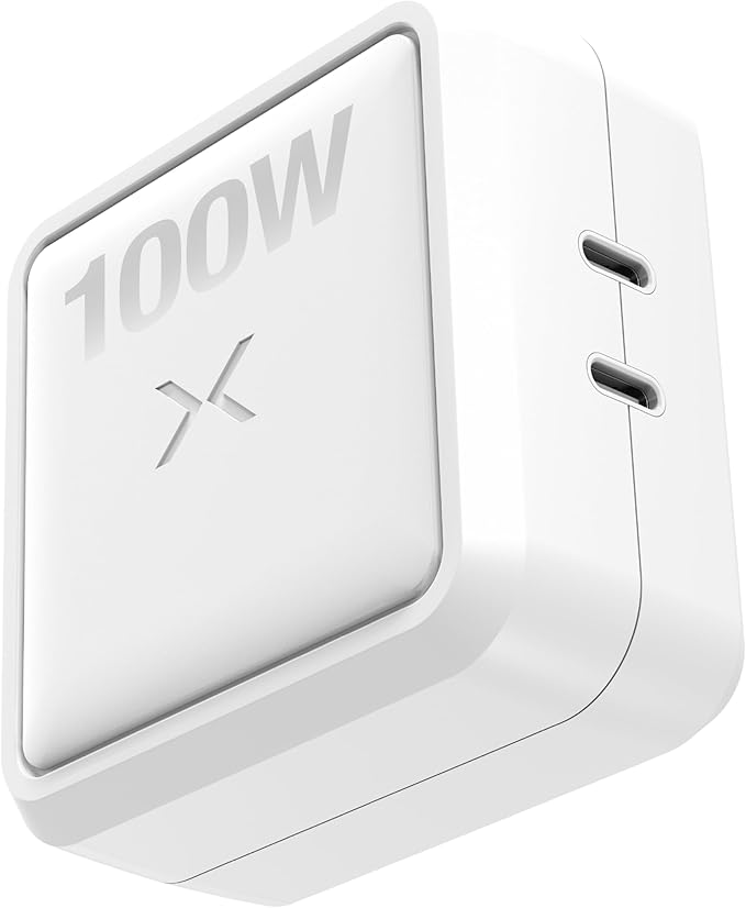 NOCO XGrid X100: 100W USB-C Charger – Dual Port GaN Power Adapter with PD 3.0, QC 4.0+, and PPS – Fast Charging with Smart Power Distribution – Foldable Wall Plug, UL Listed