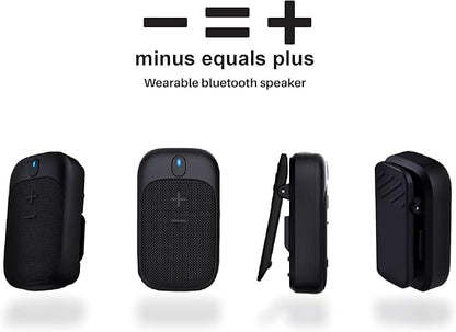 MINUS EQUALS PLUS - = + Golf Speaker/Wireless Wearable Bluetooth Speaker/Portable/Clip on/Up to 18hrs of Battery Life/Built-in Mic for Hands-Free Music and Calls/Water Resistant/Modern Design (Blue)