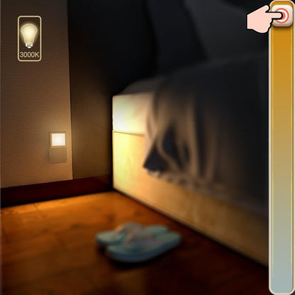 MAZ-TEK Plug in Dimmable Led Night Light with Auto Dusk to Dawn Sensor, Soft Warm White Nightlights for Hallway,Bedroom, Kids Room, Kitchen, Stairway, 4 Pack