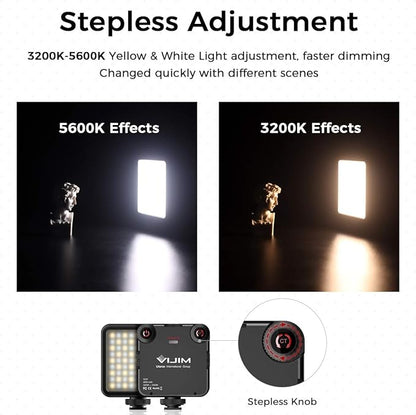 ULANZI VL-81 3000mAh Bi-Color LED Video Light w Softbox - 3200K-5600K+CRI95 Rechargeable Camera Light, 3 Cold Shoe Mount for DSLR/GoPro/Sony/Canon/iPhone, Vlog Filming TikTok Live & Photography