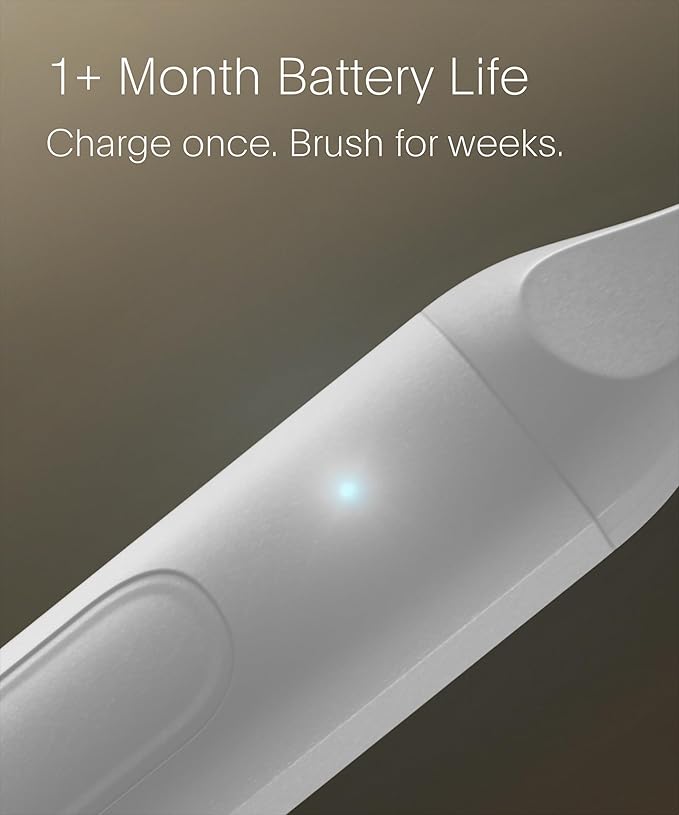 SURI 2.0 New Sonic Electric Toothbrush with Pressure Sensor & UV-Cleaning Travel Case | 1 Month+ Battery | Electric Toothbrush for Adults | Travel Toothbrushes | Tooth Brush | White