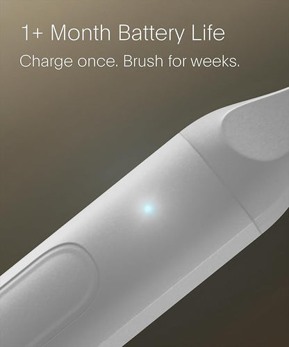 SURI 2.0 New Sonic Electric Toothbrush with Pressure Sensor & UV-Cleaning Travel Case | 1 Month+ Battery | Electric Toothbrush for Adults | Travel Toothbrushes | Tooth Brush | White