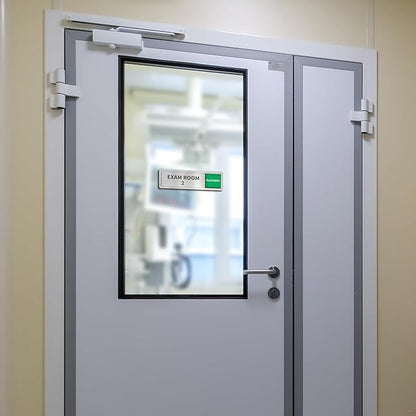 Exam Room Sign, Exam Room Numbers, In Use/Available Slider Door Signs for Therapists, School, Medical Office, Hospital-Easy Installation
