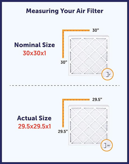 Filter King 39x19.5x1 Air Filter | 4-PACK | MERV 8 HVAC Pleated A/C Furnace Filters | MADE IN USA | Actual Size: 39 x 19.5 x .75"