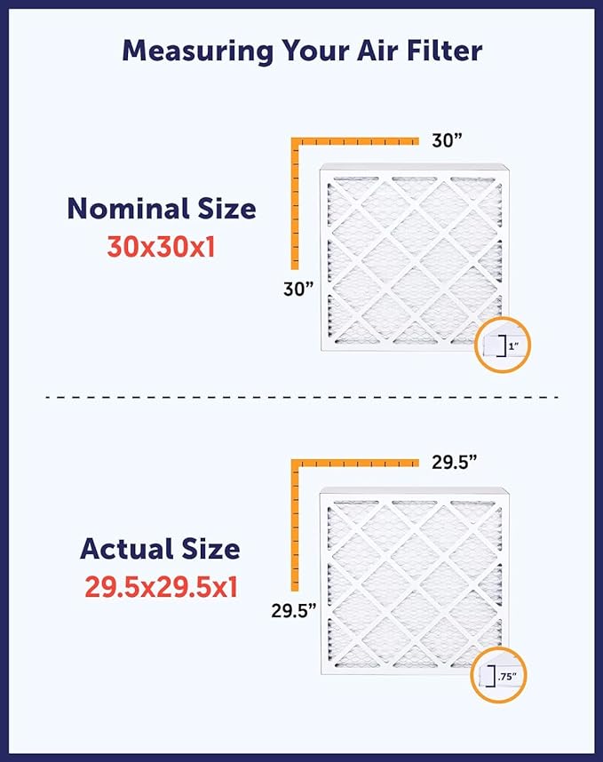 Filter King 39x13x1 Air Filter | 4-PACK | MERV 8 HVAC Pleated A/C Furnace Filters | MADE IN USA | Actual Size: 39 x 13 x .75"
