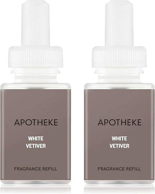 Pura Smart Home Plug-in Diffuser Refills by Apotheke, (White Vetiver, 2-Pack) - Pura Fragrance Refills - Long-Lasting Aromatherapy Air Freshener Fragrance Products with Perfume-Grade Essential Oils