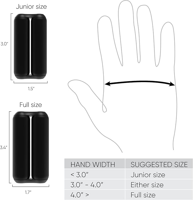ONO Roller - Handheld Fidget Toy for Adults | Help Relieve Stress, Anxiety, Tension | Promotes Focus, Clarity | Compact, Portable Design (Black, Full Size - Silicone)