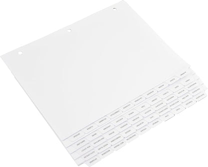 Exhibitindexes® State Divider Tabs/Indexes 3 Hole Punched