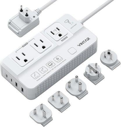 220V to 110V Voltage Converter, VINTAR 2000W Travel Converter for Hair Dryer and 200W Power Converters for Curling Iron, Universal Travel Adapter Step Down Transformer for US to Europe UK India AU SA