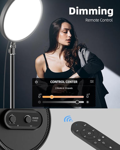 TODI Large Ring Light with 79" Stand, 6500K Full-Screen Selfie Light Ring with Stand and Phone Holder, Professional Big Ring Light for Live Stream, YouTube, TikTok, Makeup, Video, Barber, Photography