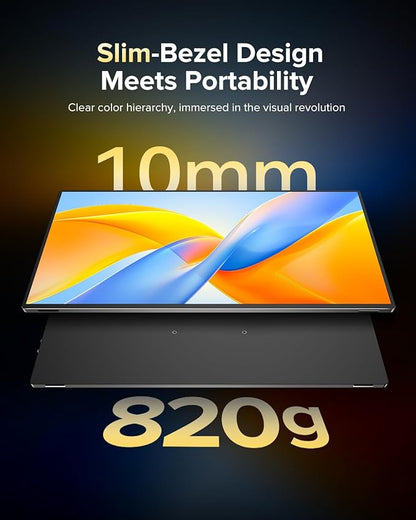 EVICIV Portable Monitor 4K 1200 Nits, 16" Laptop Monitor, 3840 * 2400 UHD, 1MS FreeSync, 2000:1 Contrast, USB-C & HDMI, VESA & Smart Case, Travel Second Screen for Computer, Mini PC, Game Consoles