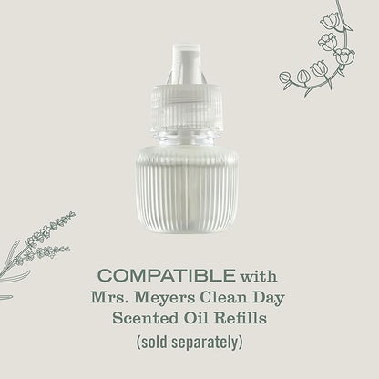 MRS. MEYER'S Clean Day Premium Scented Oil Diffuser, Wall Plug in Air Freshener, Aromatherapeutic Home Scent Device, Automatic Shut-Off and Adjustable Scent Control, Refills Sold Separately