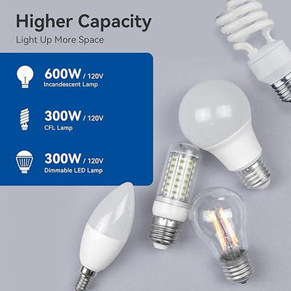 ELEGRP Dimmer Switch, Digital Dimmer Light Switch for LED Lights 150W, INC/HAL 450W, 3 Way LED Dimmer Switch, Needs Neutral Wire, Wall Plate Included, UL Listed, 6 Pack, Matte Black
