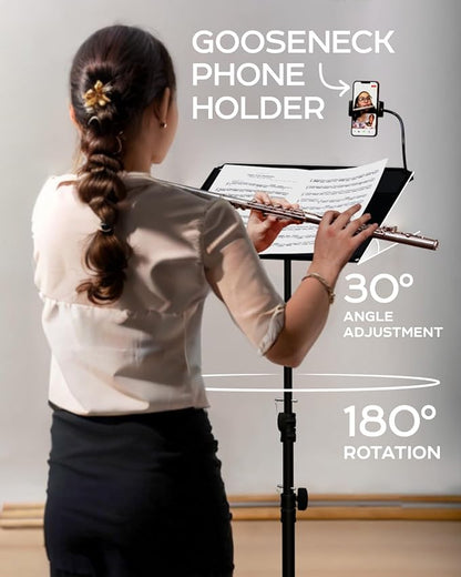 PropVue Projector Tripod Stand, Height Adjustable 27" to 62" & Floor Projector Stand, Portable Laptop Stand, Camera & Light & Ball-Joint – Well-Made, Easy-to-Adjust, DJ Rack & Music or Movie stand