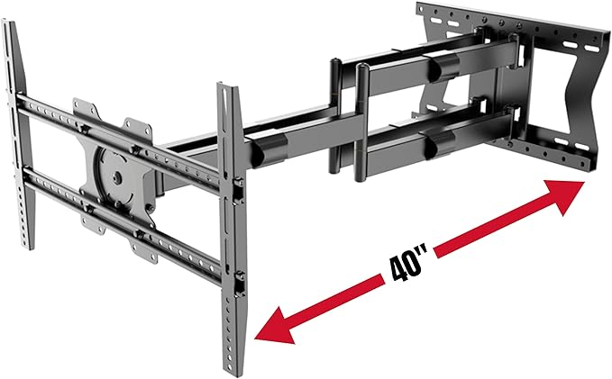 Physix 4100 Long Arm TV Wall Mount for 32-85 inch Screens Extra Long Extension Up to 40 Inch Heavy-Duty TV Mount Holds up to 120 lbs Full-Motion, Swivels Up to 180° Max. VESA 600x400