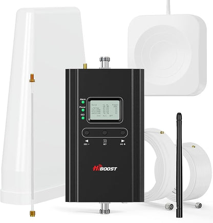 Hiboost Cell Phone Signal Booster for Home and Office, 4,000 sq ft, Boost 5G 4G LTE Data for Verizon AT&T and All U.S. Carriers, FCC Approved