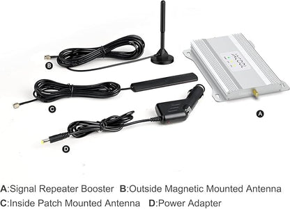 Cell Phone Signal Booster for Car, Truck & SUV – Boost 5G & 4G LTE Band 12/13/17 for Verizon, AT&T & T-Mobile, FCC Certified Mobile Cellular Repeater for Vehicles