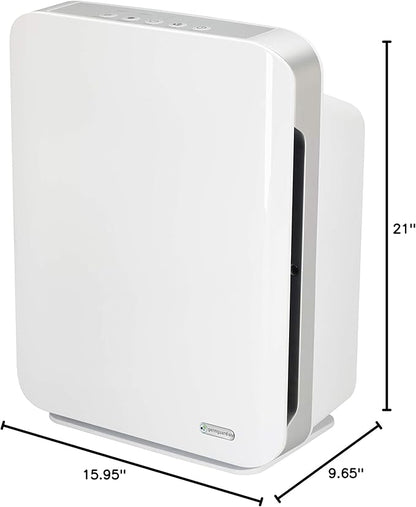 GermGuardian HEPA Air Purifier for Home, Large Rooms up to 1760 Sq. Ft. with HEPA Air Filter & UV-C Light, Zero Ozone Verified, AC5900WCA, White