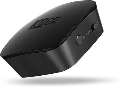 MEE audio Connect Bluetooth Audio Transmitter for up to 2 Wireless Headphones/Speakers, Bluetooth Streamer Adapter with AptX Low Latency for TV/PC/Airplane/Gym with 3.5mm/AUX/RCA/Optical Input