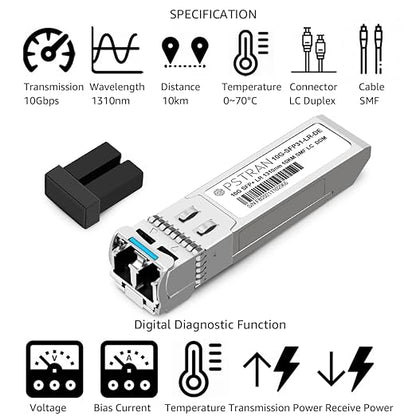 OPSTRAN 10GBASE-LR SFP+ Optical Transceiver Module Compatible with Dell 409-10140 407-BBOP 331-5310 Dell Force10 GP-10GSFP-1L 10G SFP+ LR 1310nm 10km DDM Duplex LC SMF