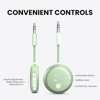 Avantree SoundJet R1 – 25Hr Airplane Bluetooth Adapter for All AirPods (Pro/Max) with Qualcomm Chipset & aptX Adaptive, Wireless Audio Transmitter for Flight Travel, Works with Bose & Other Headphones