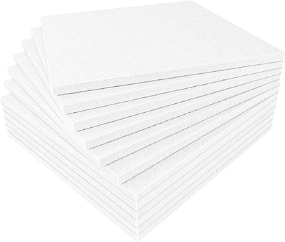 BXI Thickened Sound Absorbing Panels - 12 Pack 12 X 12 X 0.5 Inches Dense Acoustic Panels, Echo Noise Reducing Sound Panels, Tackable Studio Panels for Wall and Ceiling Acoustic Treatment (White)