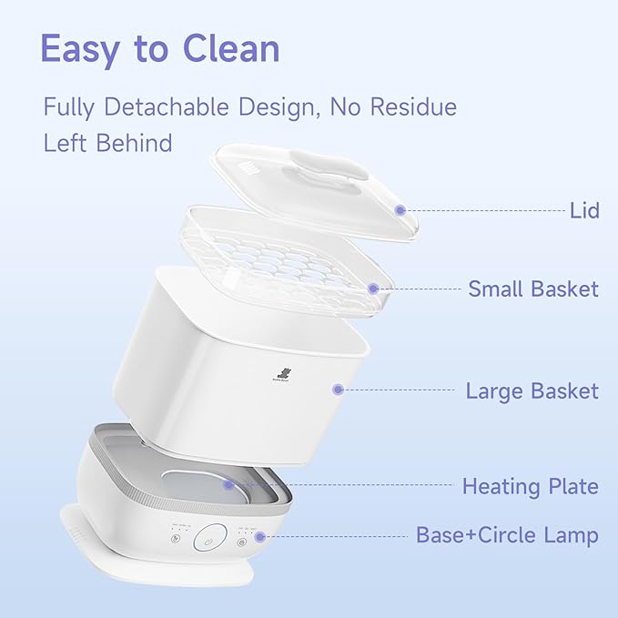 Snow Bear Baby Bottle Sterilizer and Dryer with Touchscreen, 6-in-1 Steam Bottle Sterilizer for Baby Bottles Pacifier, Breast Pump Part, 13 Bottles Extra-Large Capacity for Fast Drying Baby Essential