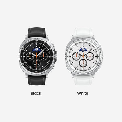 Samsung Galaxy Watch 8 Classic (2025) 46mm Bluetooth Smartwatch, Cushion Design, Rotating Bezel, Quick Button, Sleep Coaching, Running Coach, Energy Score, White [US Version, 2 Yr Warranty]