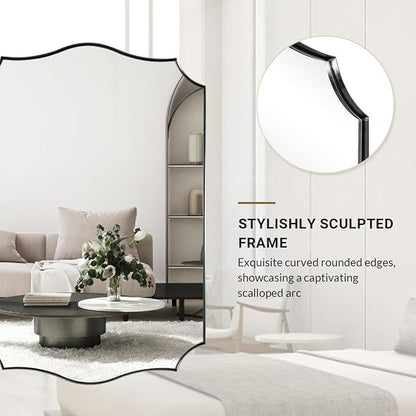 ANDY STAR Brushed Nickel Mirror, 22x30 Inch Silver Bathroom Vanity Mirror, Anti-Rust Stainless Steel 1" Frame, Unique Rectangular Mirror Ideal for Bathroom, Powder Room
