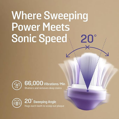Soocas NEOS II Ultra – Electric Toothbrush with Water Flosser Combo, 3-in-1: Flosses, Vibrates and Oscillates, Flossing Toothbrush for Adults, Cordless Water Flosser for Travel, Champagne Gold