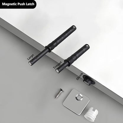 10 Pcs Magnetic Push Latches for Cabinet Push to Open Door Latch Soft Quiet Close Closers Push to Open Cabinet Door Latch for Closure Cabinet Drawer Wardrobe Kitchen Door (Trumpet)