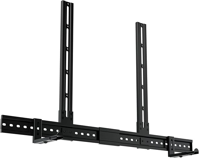 ECHOGEAR XL Soundbar Mount for Speakers up to 20lbs – Attaches to TVs up to 86” or Wood Studs 16-24”– Universal Design & 2.6” Extension for Dolby Atmos – Easy DIY Install w/Included Hardware